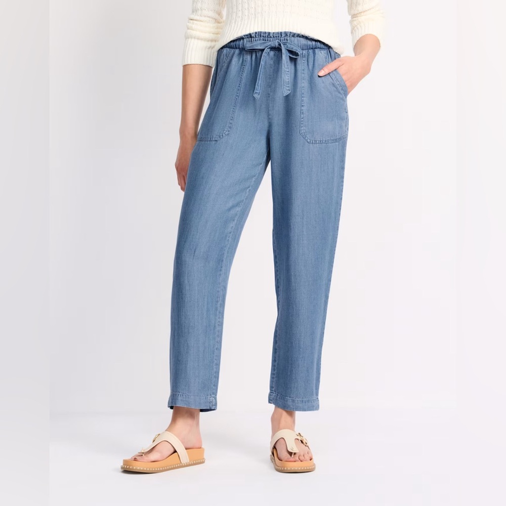LES SEREIN Sloane Pant - wide leg light weight denim canvas